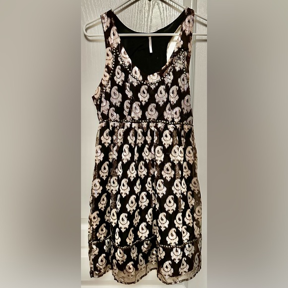 Free People Sleeveless Metallic Studded Jacquard Mini Dress - Picture 2 of 11